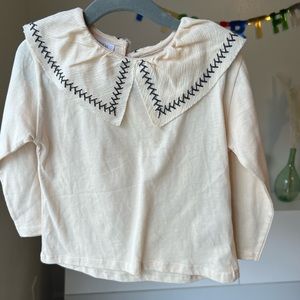 Zara top with collar NWT
